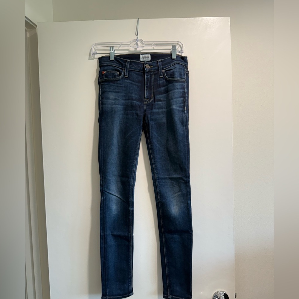 Hudson Jeans - Nico Midrise Super Skinny Jeans - Dark Blue Wash